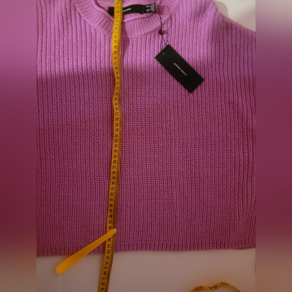 NWT Vero Moda Cyclamen Lilac Cowl Neck Sweater Soft and Stretchy Size M - Picture 7 of 7